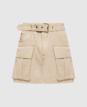 Balmain Бежева джинсова спідниця карго GF0LBB21DG22