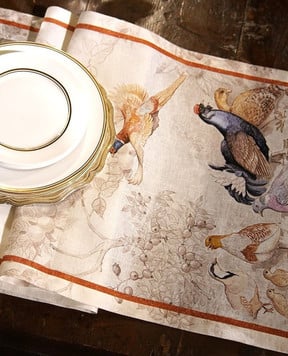 TESSITURA TOSCANA TELERIE Серый ранер NORMA из льна NT190095020067