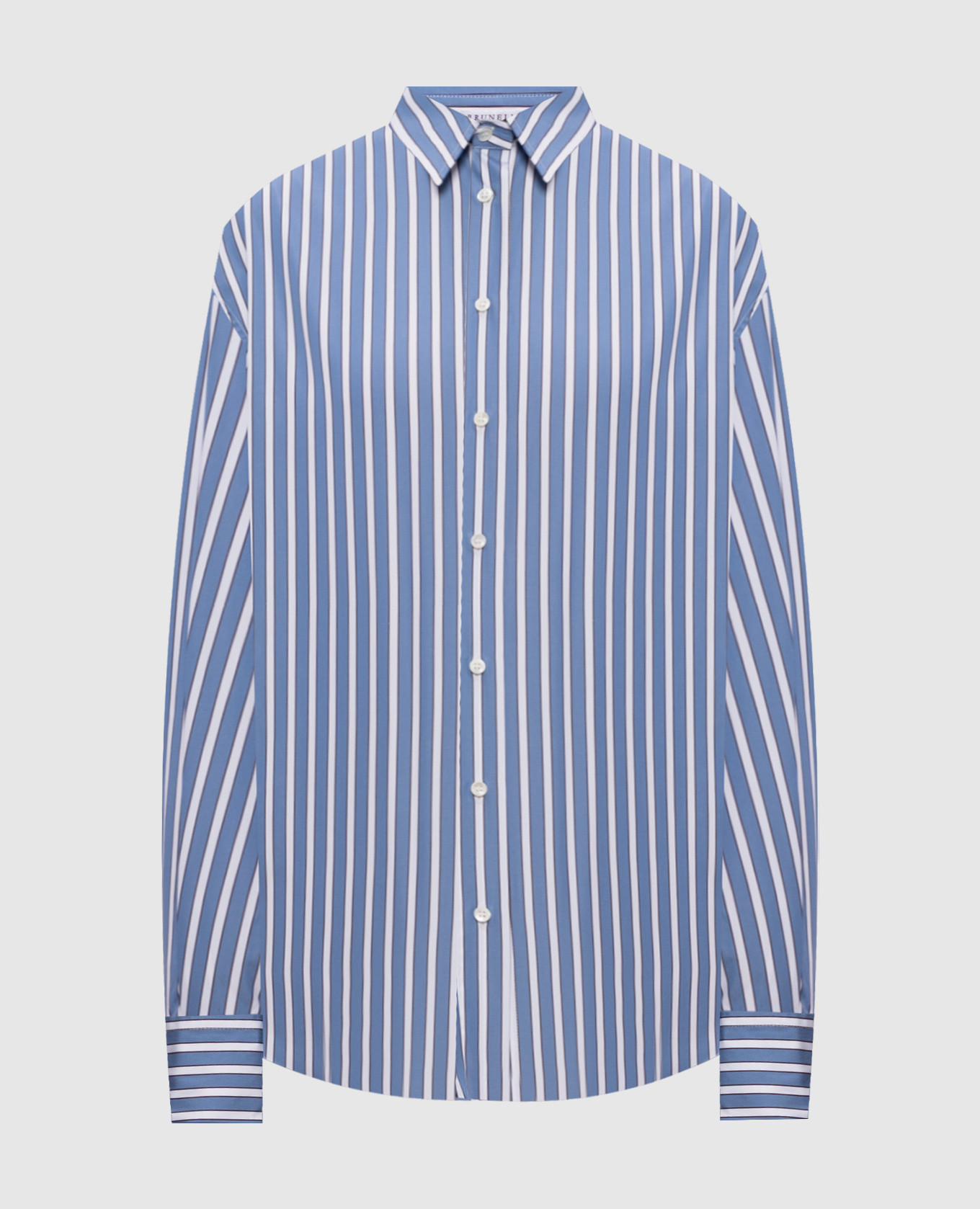 Синяя рубашка в полоску
