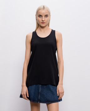 Brunello Cucinelli Чорний топ із шовку MB993DZ300