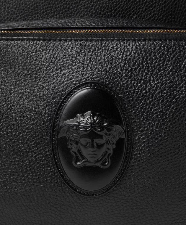 Versace Черный кожаный рюкзак Lou 10243601A18107 изображение 4
