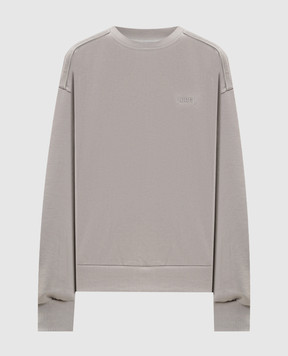 Juun.j Сірий світшот з принтом JW6141W032