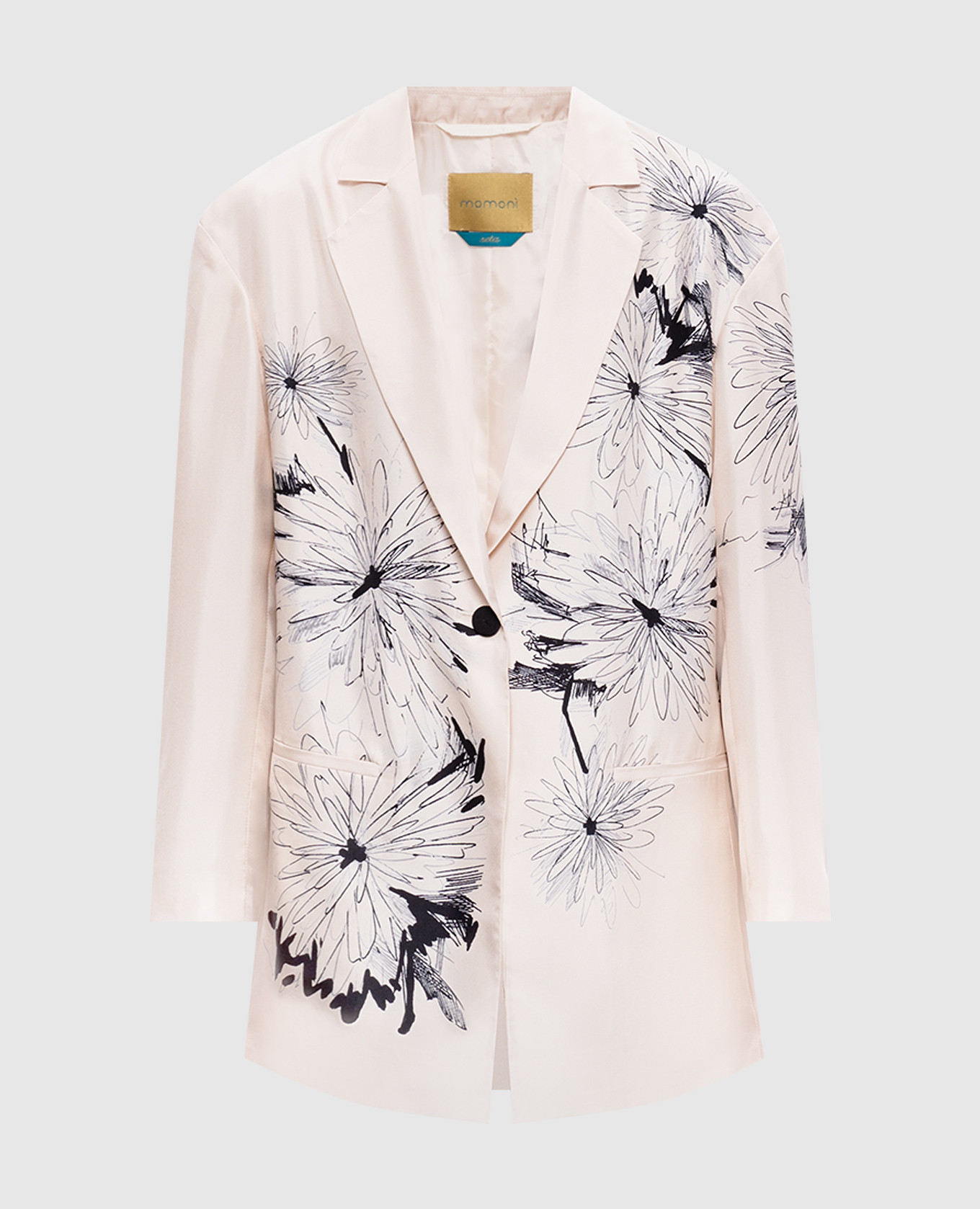 Бежевый жакет ZUNI из шелка