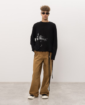 Ann Demeulemeester Черный лонгслив Emil B0014671FA206