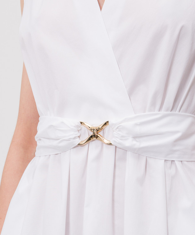 Twinset Біла сукня з металевим логотипом 261TT2161 зображення 4