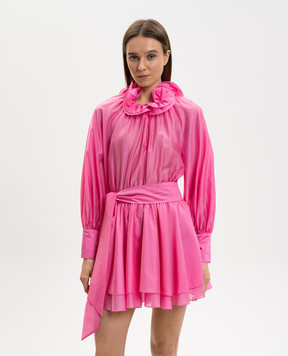 Twinset Рожева сукня міні з рюшами 261AP2181