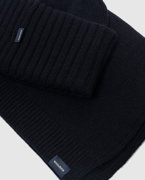 Woolrich Синій комплект з шапки-біні та шарфа в подарунковій коробці CFWWAC2041FRUF0706