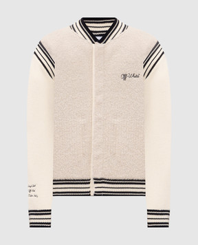 Off-White Бежевый кардиган с шерстью альпаки 44MHB02UF26K001