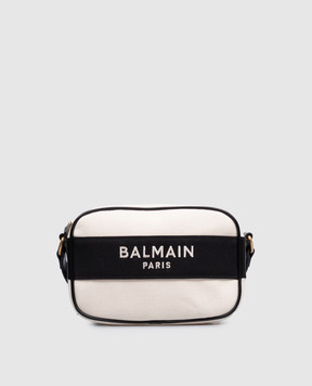 Balmain Детская сумка айвори с вышивкой логотипа BY0B68Z0042