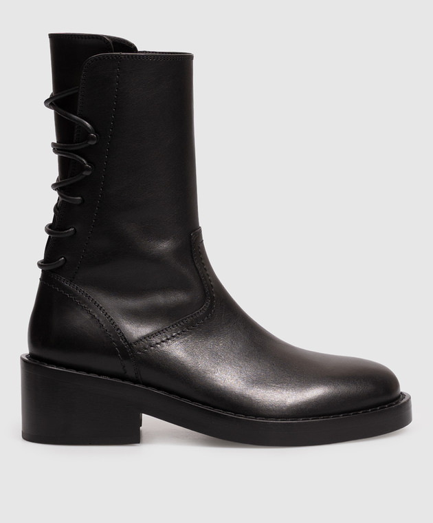 Ann Demeulemeester Черные кожаные ботинки Henrica B0010057LT047