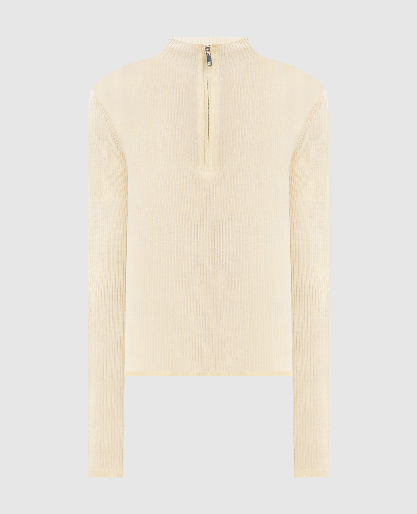 Желтый джемпер из шерсти с логотипом