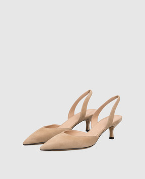 Kiton Бежевые замшевые слингбеки D54811K0525F