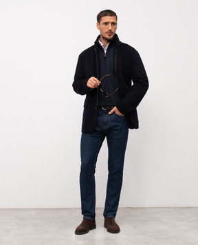 Loro Piana Синя куртка Roadster з кашеміру FAO9924