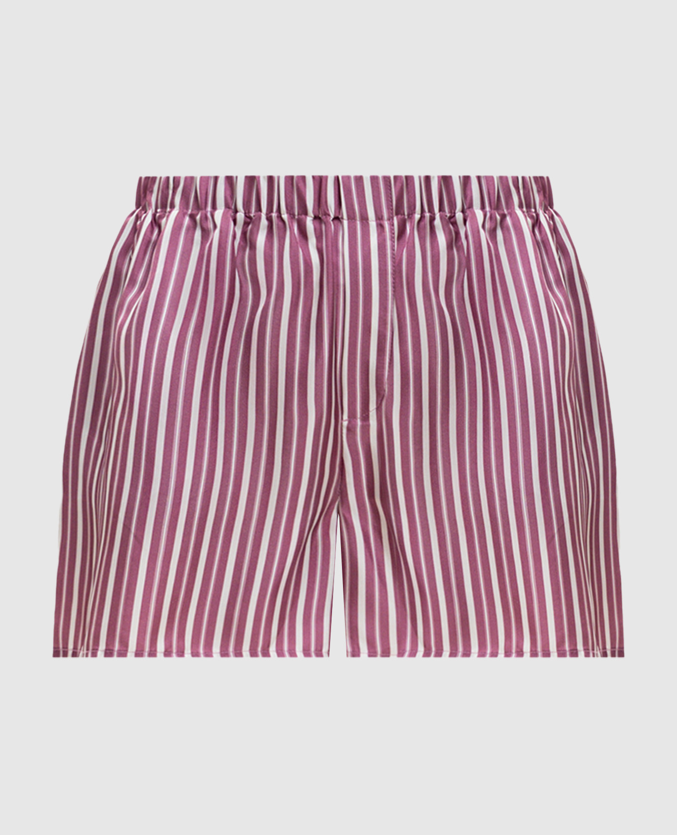 Рожеві шорти Franca із шовку в смужку