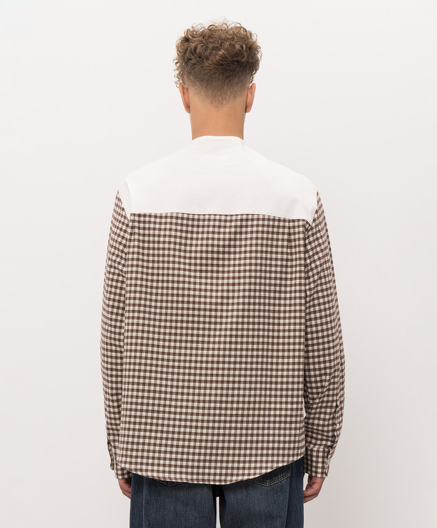 Maison Margiela MM6 Коричнева сорочка в клітинку SH0DT0047M36011 зображення 4