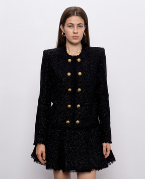 Balmain Черный жакет с шерстью HF1SM620WD65