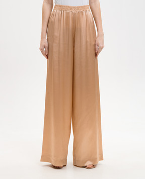 Ermanno Scervino Бежеві штани із шовку D482P756NXE