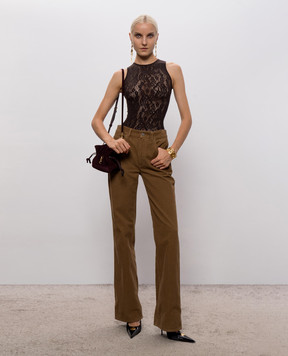 Wolford Коричневый боди INFINITE ROSE 79349