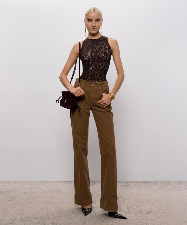 Wolford Коричневе боді INFINITE ROSE 79349 зображення 2