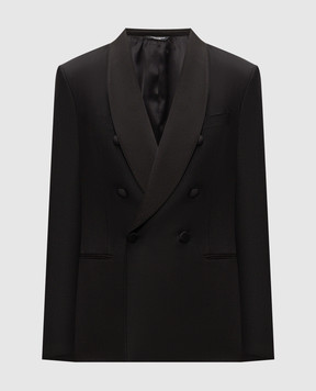 Dolce&Gabbana Черный двубортный пиджак G2UH7TFU2Z8