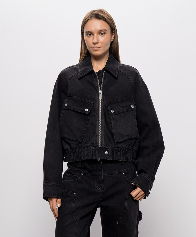 3.1 Phillip Lim Чорна джинсова куртка F26160952MDD зображення 3