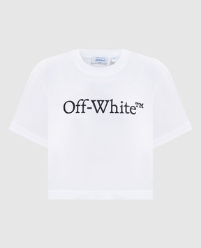 Off-White Біла футболка з логотипом 2AA090C99JER005