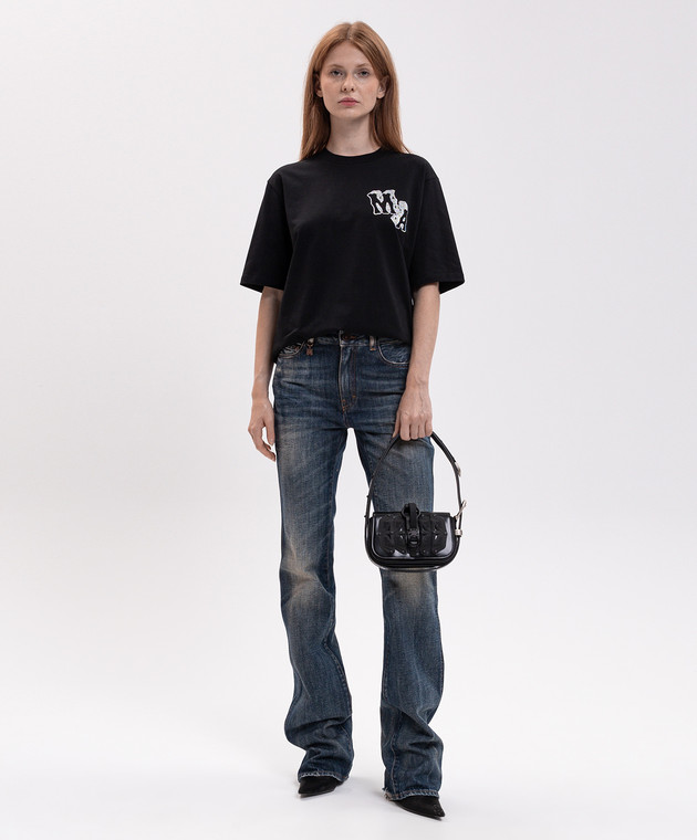 AMIRI Синие джинсы с винтажным эффектом AW426JE006 изображение 2
