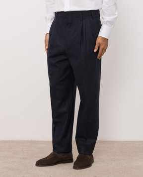Brunello Cucinelli Сині штани з вовни M038PS2440