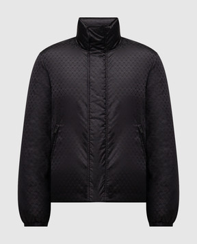 Alexander McQueen Черный пуховик в брендовый узор Skull 843522QRACA