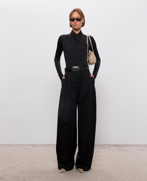 Thierry Mugler Чорне боді з драпіруванням 26W3BO02896030
