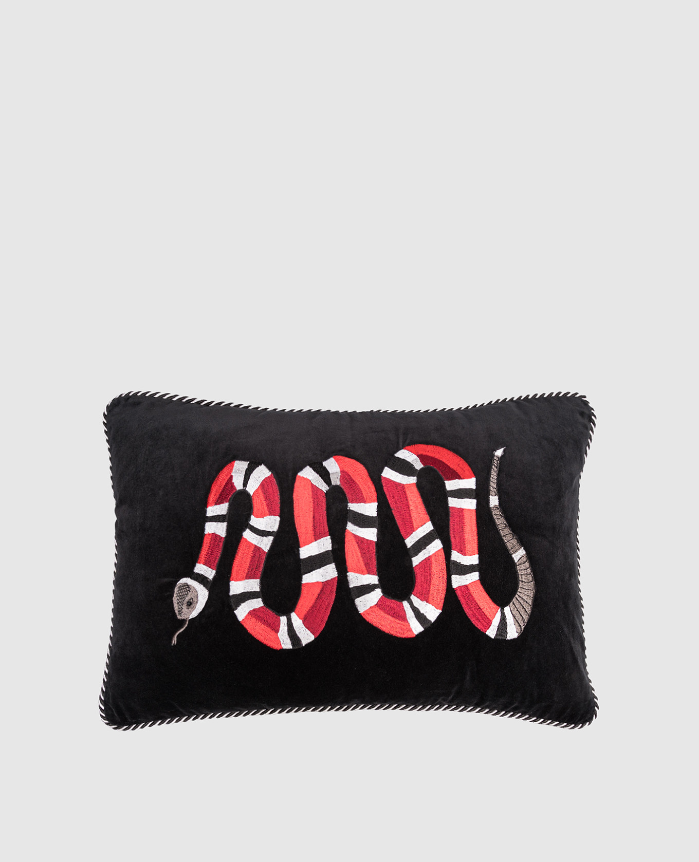 

Черная декоративная бархатная подушка с шелком, Черный, Подушки