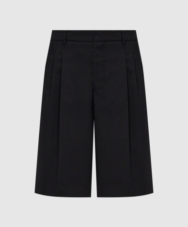 Черные шорты из шерсти