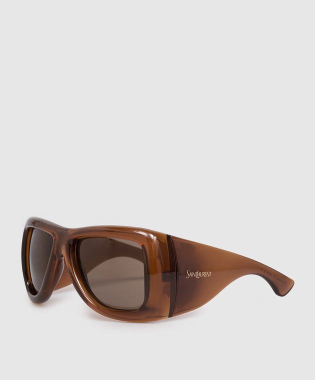 Saint Laurent Коричневые солнцезащитные очки 902 862886Y9958 изображение 3