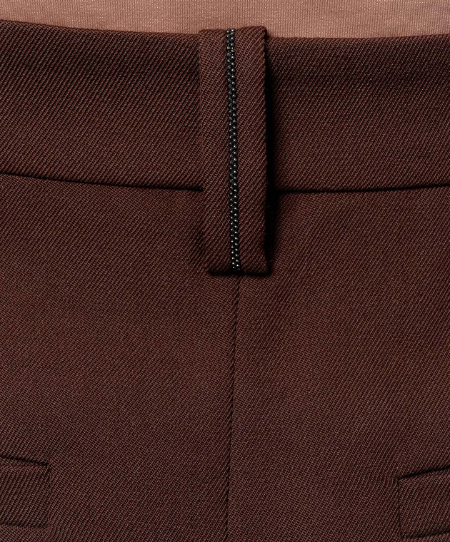 Brunello Cucinelli Коричневая юбка из шерсти MG553G4074 изображение 5