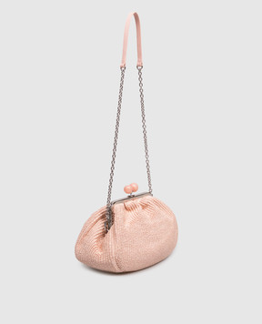 Max Mara Weekend Розовая плетеная сумка FORTUNA WKAFORTUNA