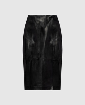 Ermanno Scervino Черная кожаная юбка D482O767GKH