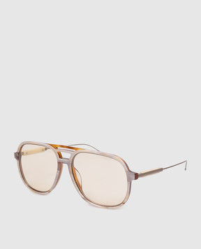 Brunello Cucinelli Солнцезащитные очки Sartorial Sunset с гравировкой монограммы MOCMULTS38