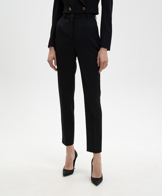Dolce&Gabbana Чорні штани з вовни FTAM2TFU2OW зображення 3