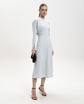 Victoria Beckham Блакитна сукня міді Dolman 1126WDR005231A