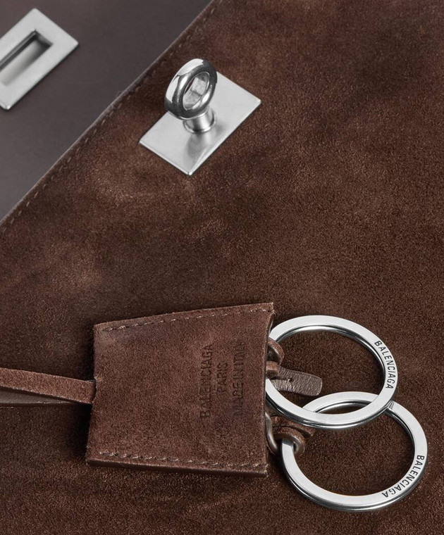 Balenciaga Коричневая замшевая сумка Rodeo 7897722AB4G изображение 5