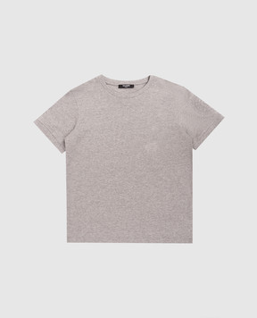 Balmain Дитяча сіра футболка з вишивкою BY8Q51Z31911214