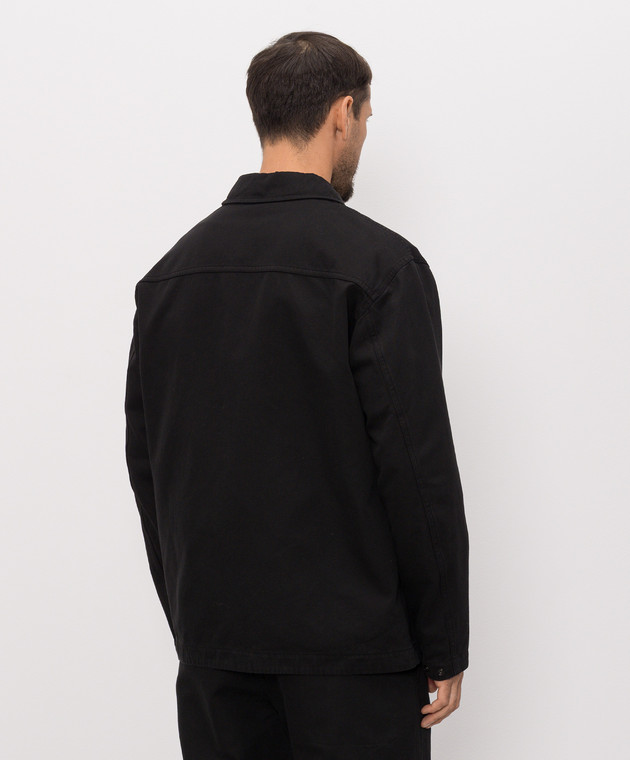 Stone Island Черная куртка в стиле рубашки с логотип патч L2S151200001S0404 изображение 4