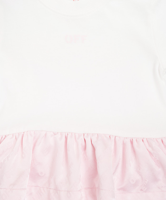 Off-White Дитяча рожева сукня з оборками 44GXU004S26J001 зображення 3