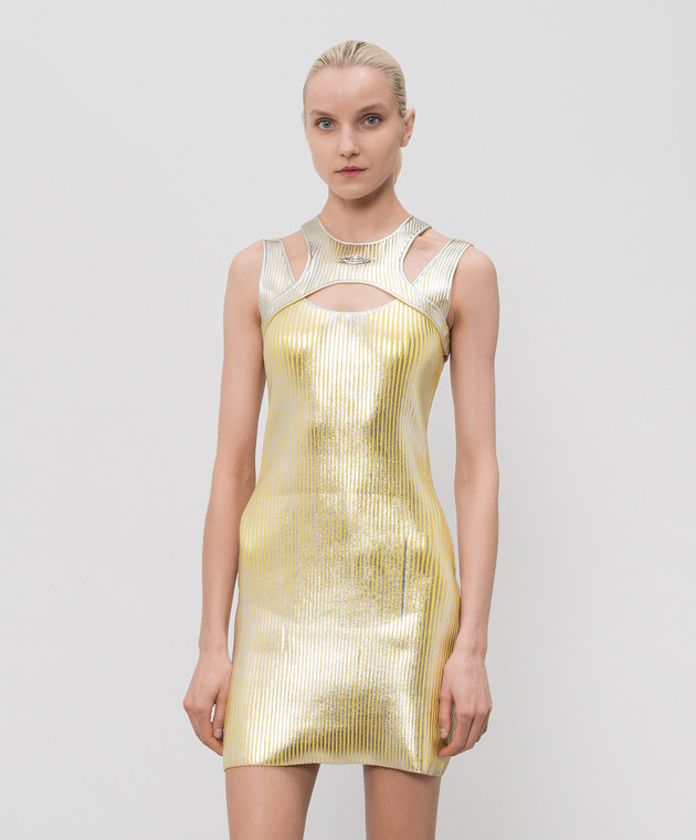 Casablanca Жовта сукня міні WSS26KW126901 зображення 3