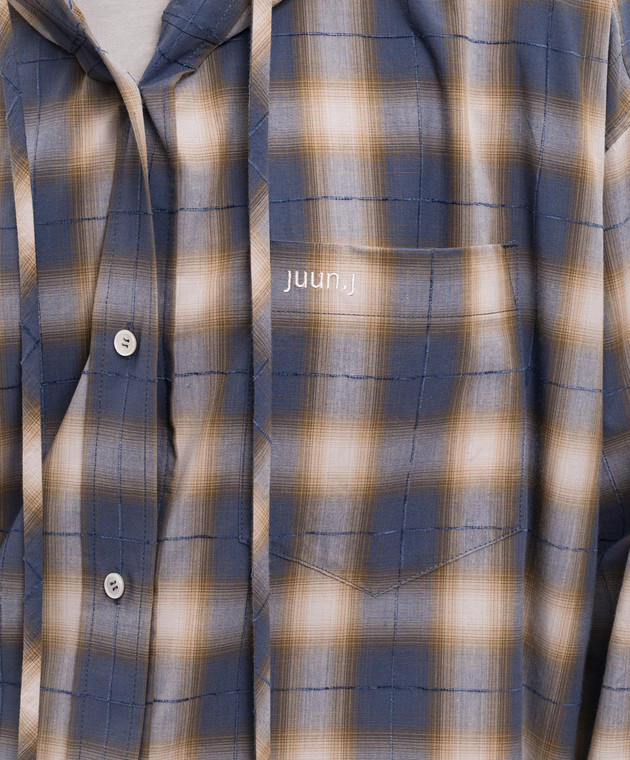 Juun.j Сорочка в клітинку з капюшоном JW6364W50P зображення 5