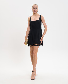 Simkhai Чорна сукня міні Lindley з льоном 1261195SW