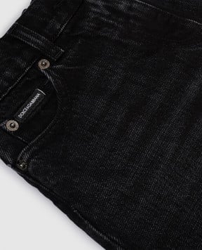 Dolce&Gabbana Дитячі чорні джинси з відворотами L52F99LDD67812+