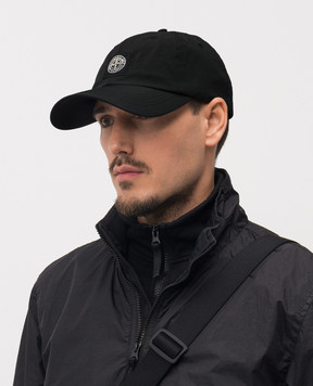 Stone Island Чорна кепка з нашивкою логотипа L1S159100001S0323