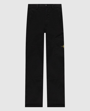 Stone Island Черный карго с логотип патч K2S153100010S0012