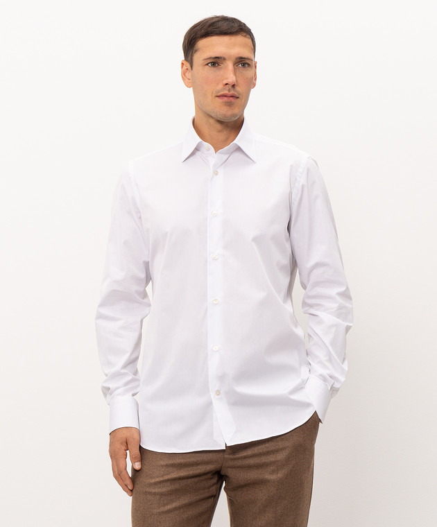Enrico Mandelli Белая рубашка TAILOR6276 изображение 3